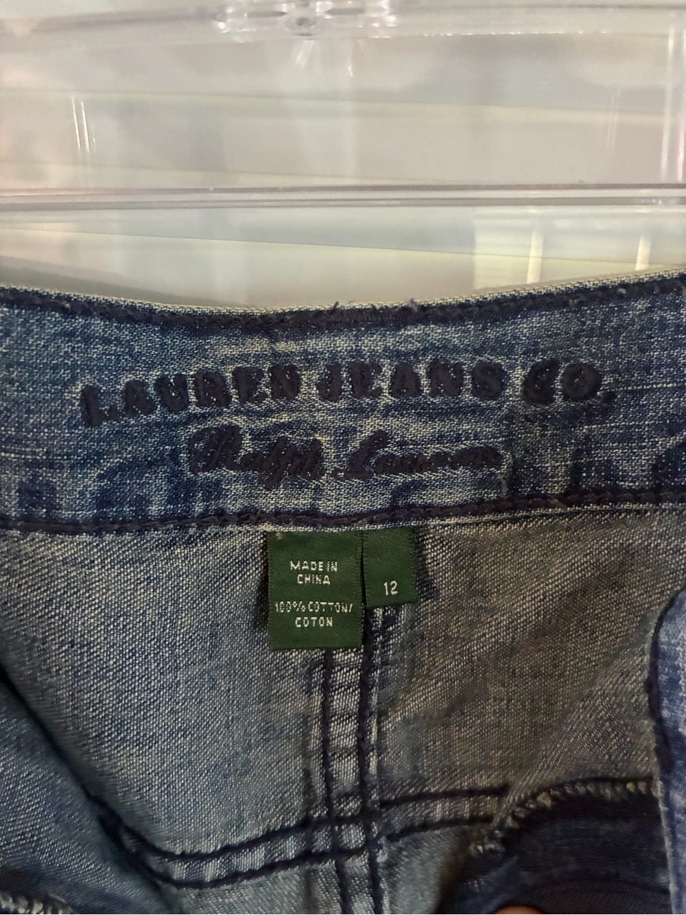 Lauren Ralph Lauren Blue Wide-Leg Jeans with Embroidery - Picture 4 of 4